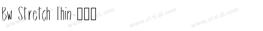 Bw Stretch Thin字体转换